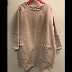 Boy + girl oatmeal fleece dress
